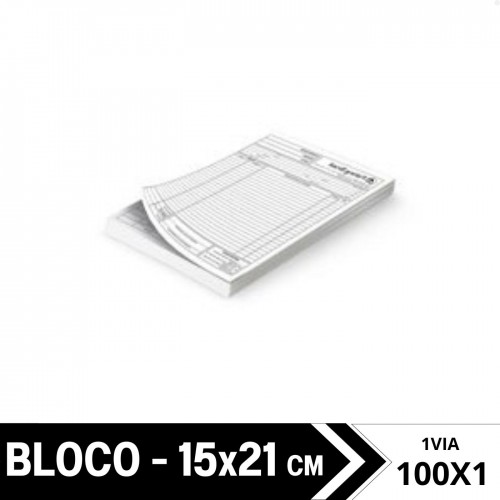 Bloco | 15x21cm | 1/0 | 100x1