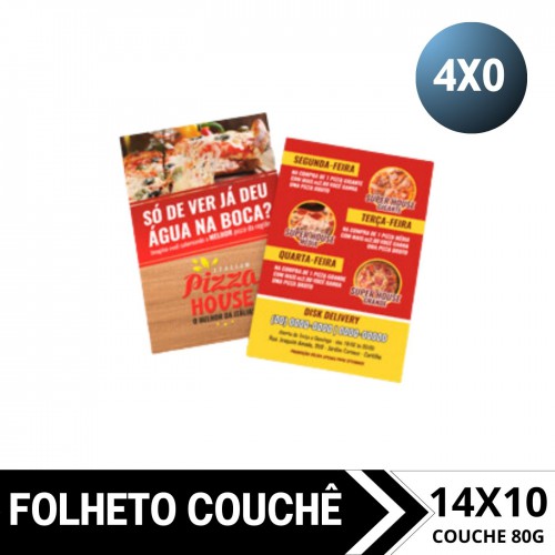Panfleto | Couchê 80g | 14x10cm | 4x0 | 2500un