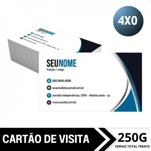 Cartão de Visita  | 4x0 | Couchê 250g | 50000un