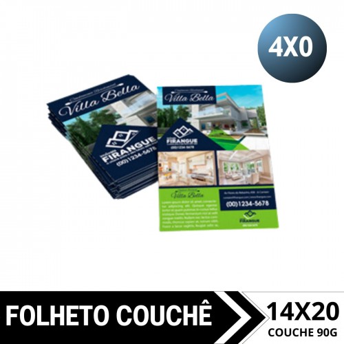 Panfleto | Couchê 90g | 14x20cm | 4x0 | 2500un