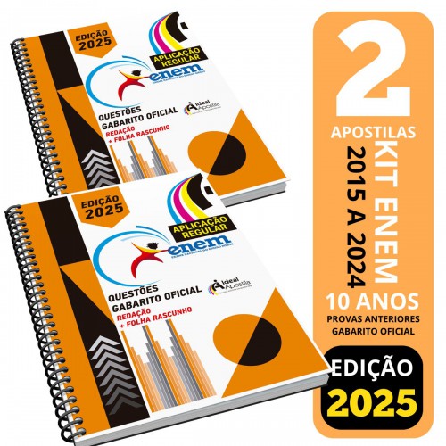 Apostila ENEM 16 Anos – 2009 a 2024 e kit completo