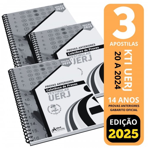 Apostila UERJ 14 anos - 3 Kits com Provas, Gabaritos pb
