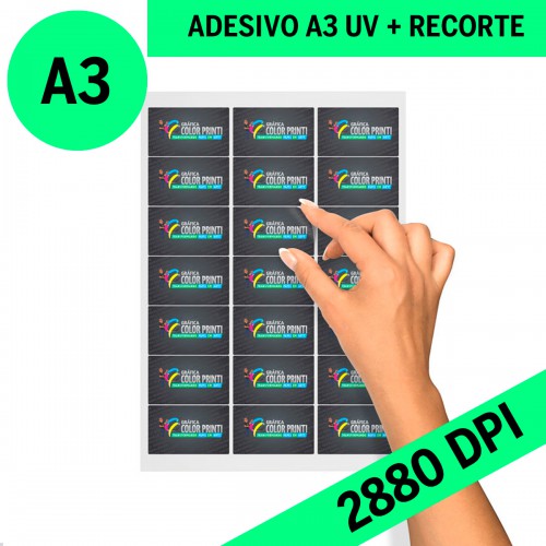 Adesivo UV A3 + Recorte 