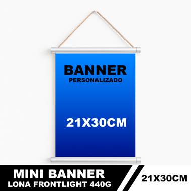 Mini Banner Personalizado 21x30cm | Brinde, Decoração, Eventos e Empresas