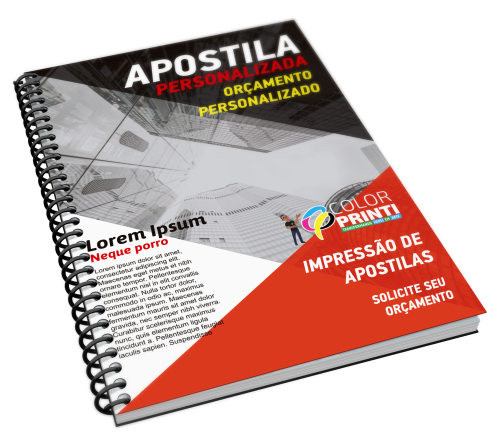Apostila Personalizada 729pgs | 365 folhas Frente e Verso Colorida - 3 Encadernações