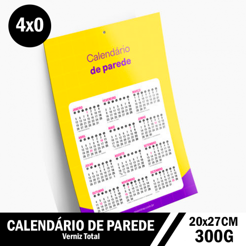 Calendário de Parede 20x27cm – Mais Espaço e Impacto para sua Marca