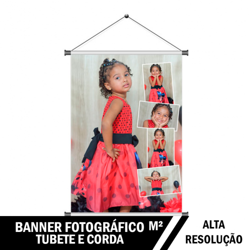 Banner com Tubete e Corda - Alta Qualidade - Para festas ou eventos