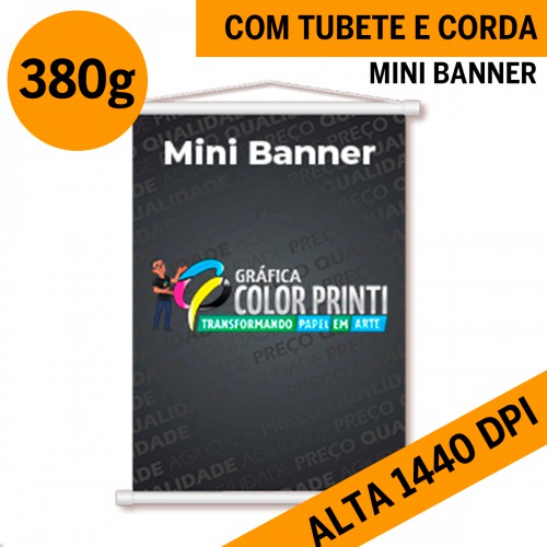 Mini Banner com Tubete e Corda - Inferior a 1 m²