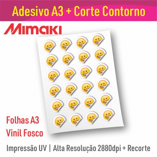 Adesivo A3 + Recorte UV