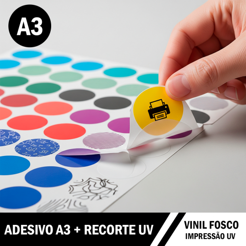 Adesivo A3 + Recorte UV