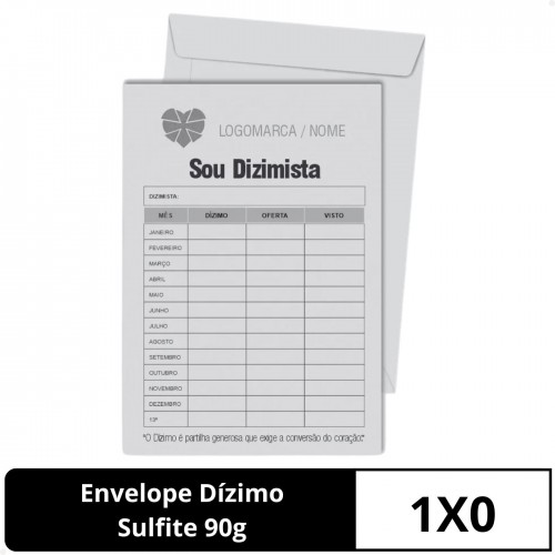 Envelope Dizimo 11x17cm 