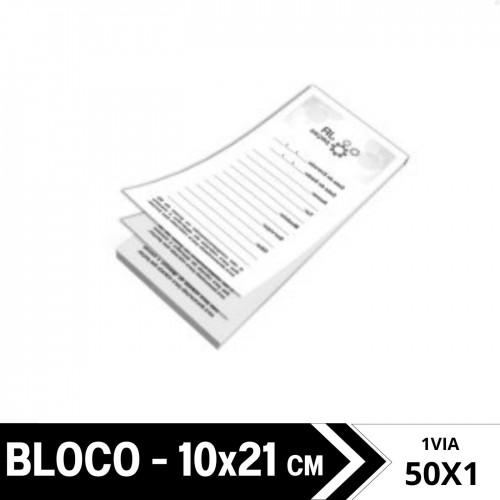 Bloco | 10x21cm | 1/0 | 50x1