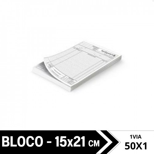 Bloco | 15x21cm | 1/0 | 50x1